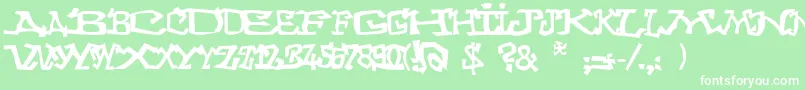 Graffitithree Font – White Fonts on Green Background