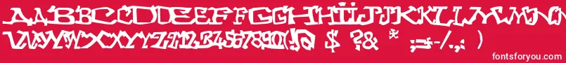 Graffitithree Font – White Fonts on Red Background