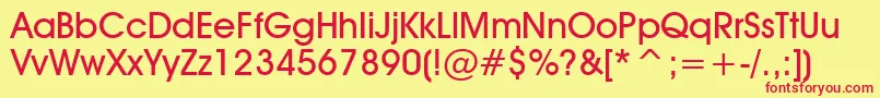 AvantGardeMediumBt Font – Red Fonts on Yellow Background