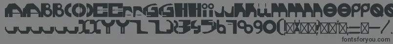 Шрифт GherotypeRegular – чёрные шрифты на сером фоне