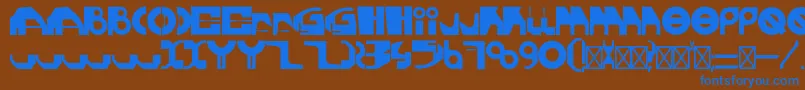 GherotypeRegular Font – Blue Fonts on Brown Background