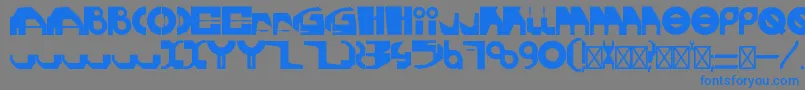 GherotypeRegular-Schriftart – Blaue Schriften auf grauem Hintergrund