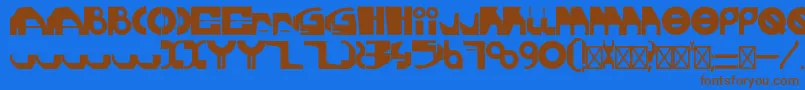 GherotypeRegular Font – Brown Fonts on Blue Background
