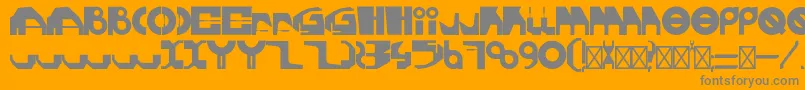 GherotypeRegular-Schriftart – Graue Schriften auf orangefarbenem Hintergrund