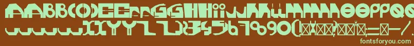 GherotypeRegular Font – Green Fonts on Brown Background