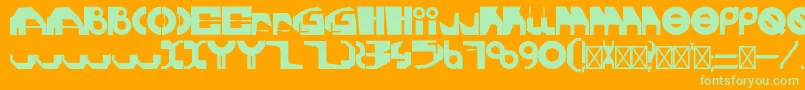 GherotypeRegular Font – Green Fonts on Orange Background