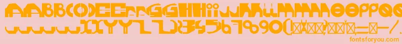 GherotypeRegular Font – Orange Fonts on Pink Background