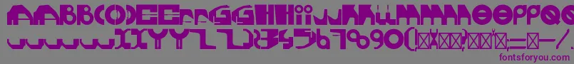 フォントGherotypeRegular – 紫色のフォント、灰色の背景