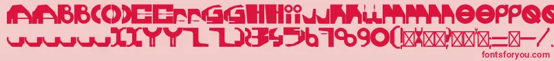 GherotypeRegular Font – Red Fonts on Pink Background