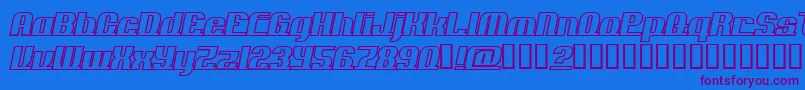 Addlo Font – Purple Fonts on Blue Background