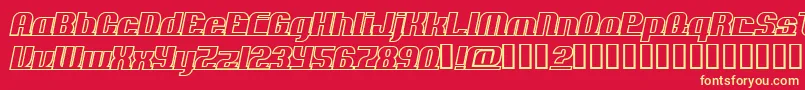 Addlo Font – Yellow Fonts on Red Background