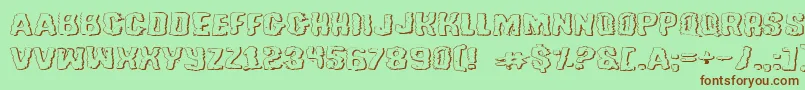 Lisätietoja TussleExpandedOutline-fontista TussleExpandedOutline-fontti – ruskeat fontit vihreällä taustalla
