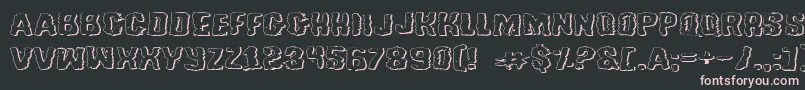 TussleExpandedOutline Font – Pink Fonts on Black Background
