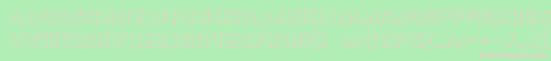 TussleExpandedOutline Font – Pink Fonts on Green Background