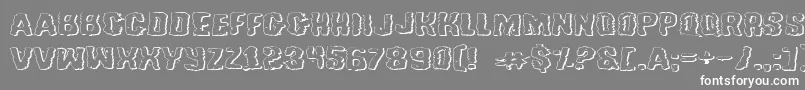 TussleExpandedOutline Font – White Fonts on Gray Background