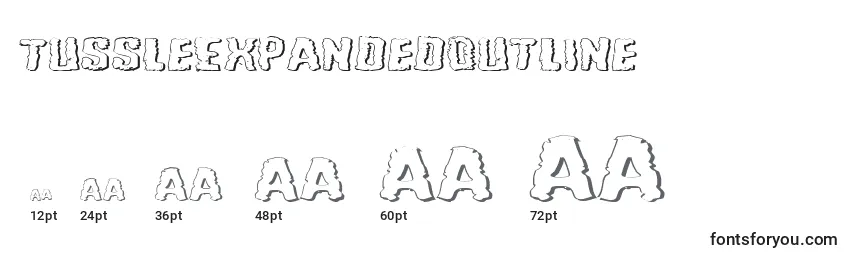 TussleExpandedOutline Font Sizes