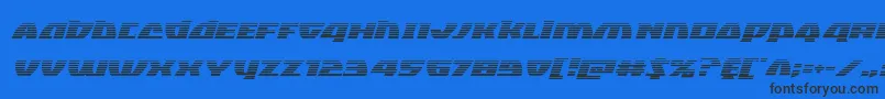 Шрифт Blackbishopgradital – чёрные шрифты на синем фоне