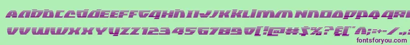 Blackbishopgradital Font – Purple Fonts on Green Background