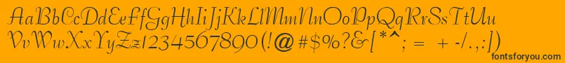 PetticoatScriptSsi Font – Black Fonts on Orange Background