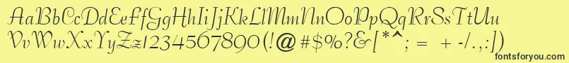 PetticoatScriptSsi Font – Black Fonts on Yellow Background