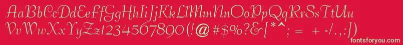 PetticoatScriptSsi Font – Green Fonts on Red Background