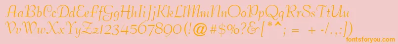 PetticoatScriptSsi Font – Orange Fonts on Pink Background