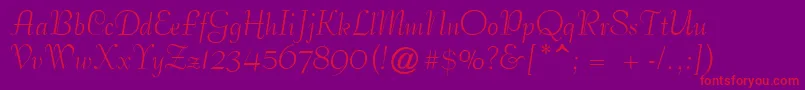 PetticoatScriptSsi-Schriftart – Rote Schriften auf violettem Hintergrund