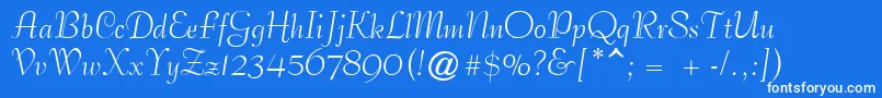 PetticoatScriptSsi Font – White Fonts on Blue Background