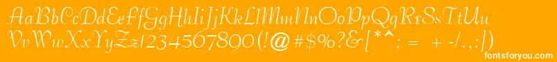 PetticoatScriptSsi Font – White Fonts on Orange Background