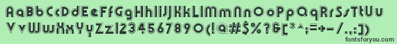 フォントOlympikRegular – 緑の背景に黒い文字