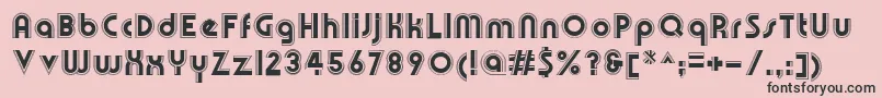 Шрифт OlympikRegular – чёрные шрифты на розовом фоне