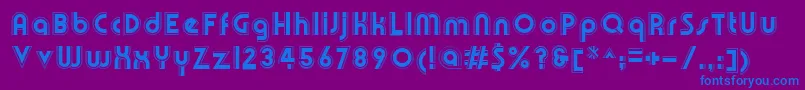 Шрифт OlympikRegular – синие шрифты на фиолетовом фоне