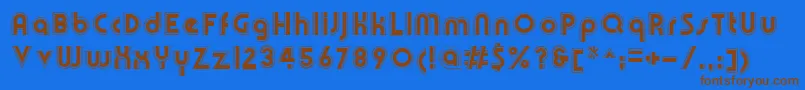 OlympikRegular-fontti – ruskeat fontit sinisellä taustalla