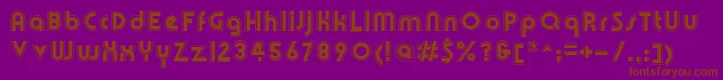 OlympikRegular-Schriftart – Braune Schriften auf violettem Hintergrund