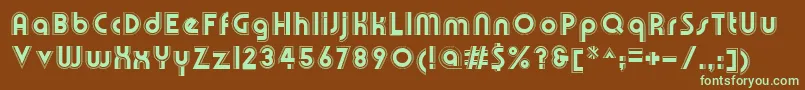 OlympikRegular Font – Green Fonts on Brown Background