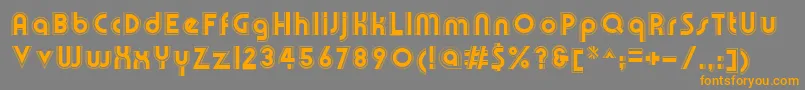 OlympikRegular Font – Orange Fonts on Gray Background