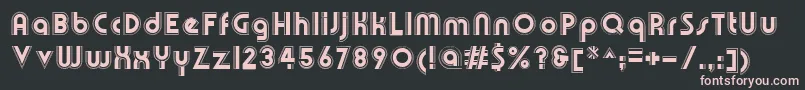 Шрифт OlympikRegular – розовые шрифты на чёрном фоне