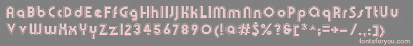 フォントOlympikRegular – 灰色の背景にピンクのフォント
