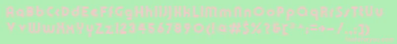 OlympikRegular-fontti – vaaleanpunaiset fontit vihreällä taustalla