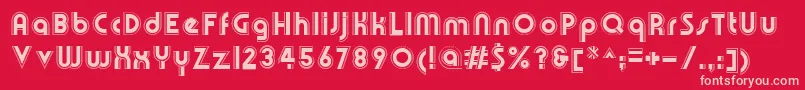 フォントOlympikRegular – 赤い背景にピンクのフォント