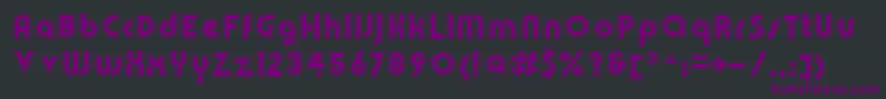 フォントOlympikRegular – 黒い背景に紫のフォント