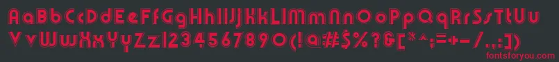 OlympikRegular Font – Red Fonts on Black Background