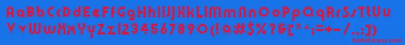 OlympikRegular Font – Red Fonts on Blue Background