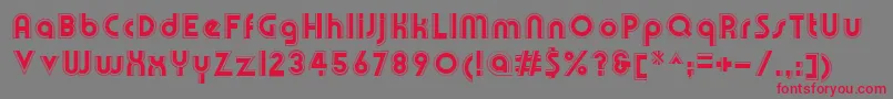 Czcionka OlympikRegular – czerwone czcionki na szarym tle