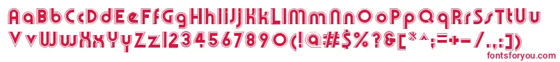 フォントOlympikRegular – 赤い文字