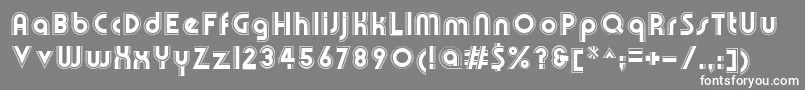 フォントOlympikRegular – 灰色の背景に白い文字
