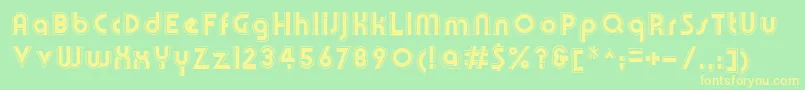 OlympikRegular Font – Yellow Fonts on Green Background