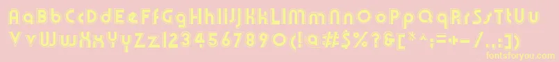 Шрифт OlympikRegular – жёлтые шрифты на розовом фоне