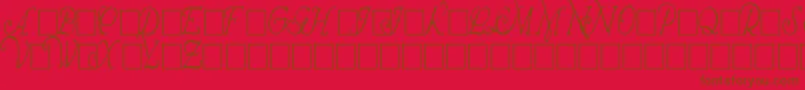 フォントWrennInitialsCondensed – 赤い背景に茶色の文字