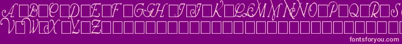 WrennInitialsCondensed Font – Pink Fonts on Purple Background